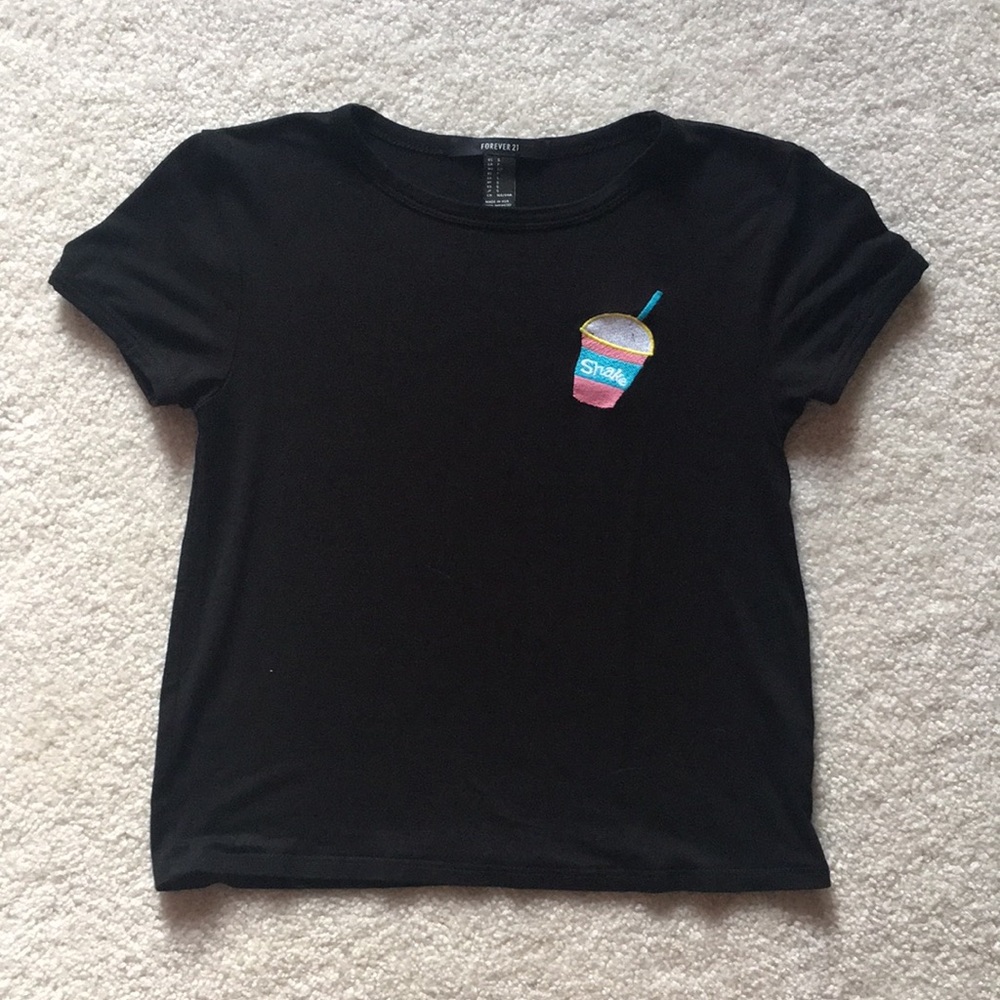 Forever 21 Embroidered Graphic Tee